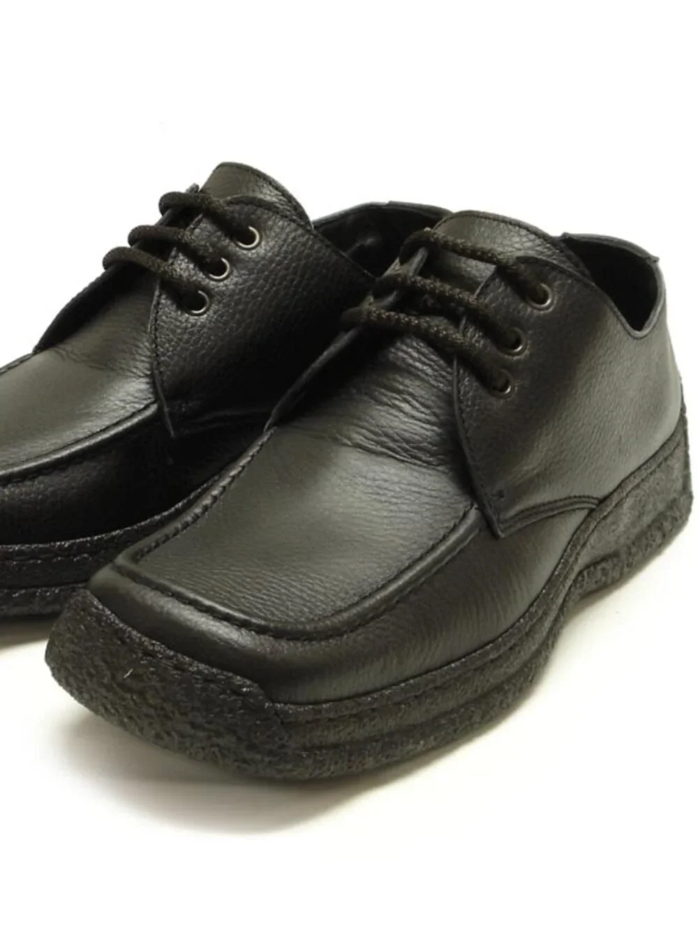 5455 Javier Black Leather Lace up Pinosos Made in Spain